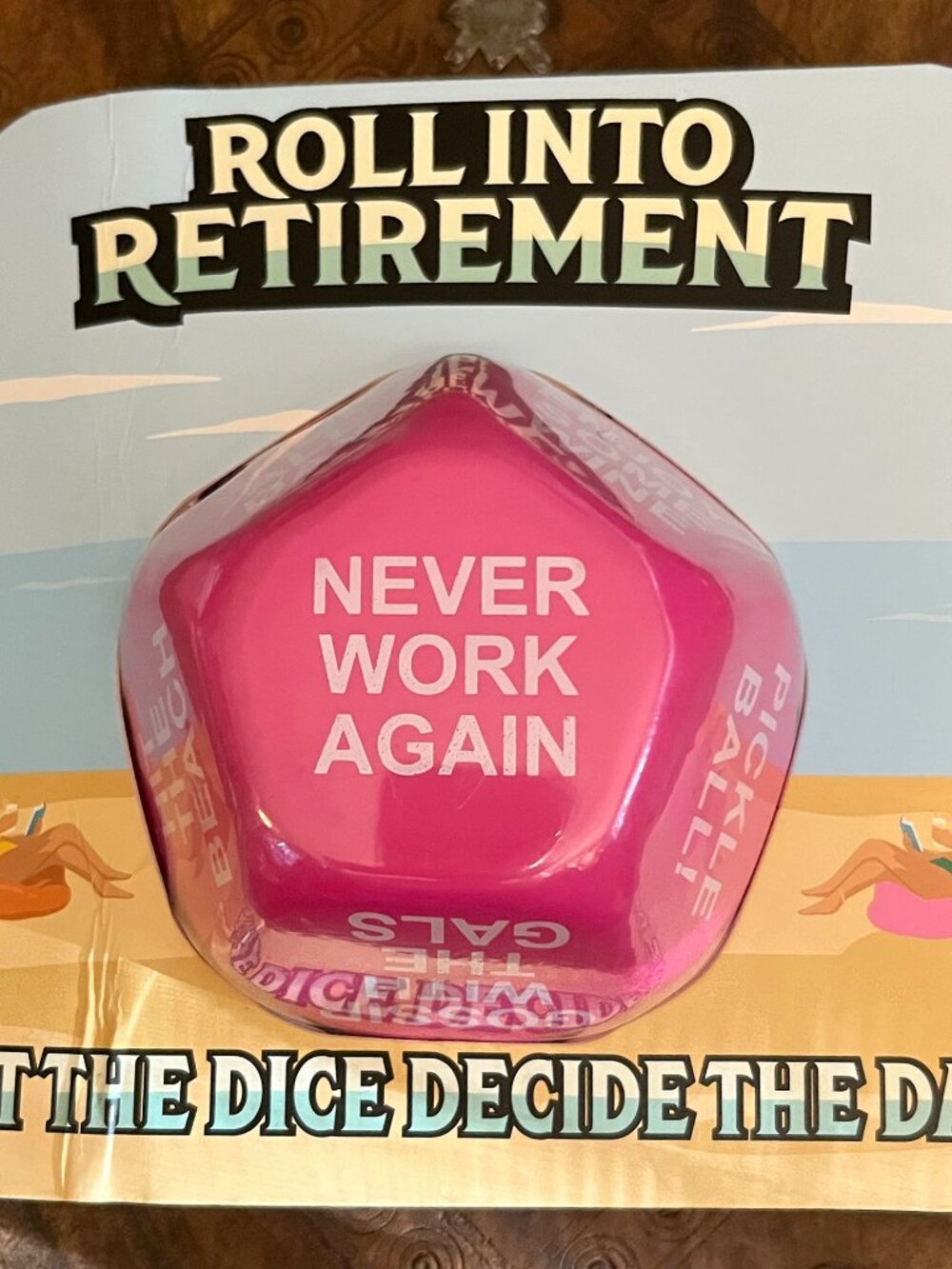 Roll Into Retirement Oversized Novelty Party Dice